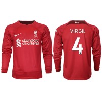 Dres Liverpool Virgil van Dijk #4 Domaci 2022-23 Dugi Rukav